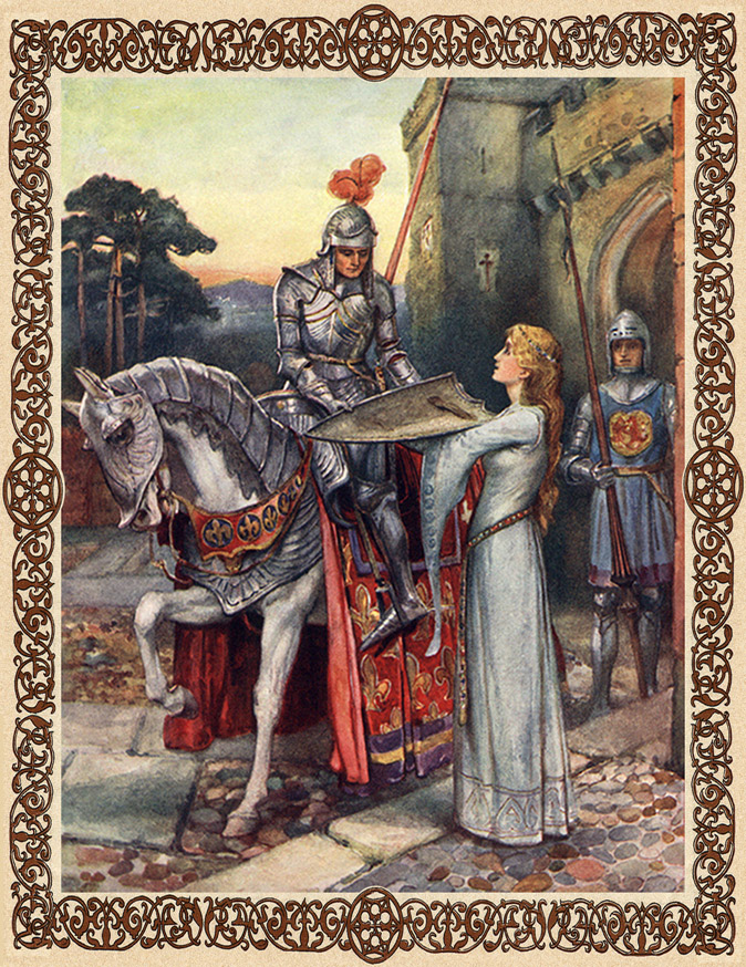 Lancelot and Elaine from free Tennyson eBook,1904
